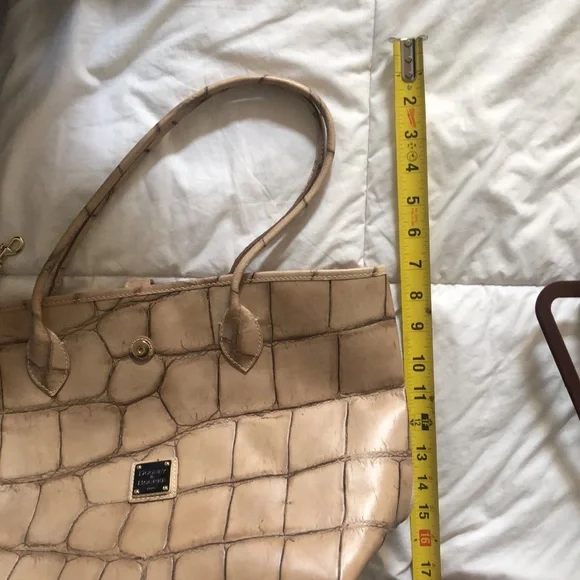 Dooney & Bourke Tan Croc-Embossed Tote - Picture 9 of 11